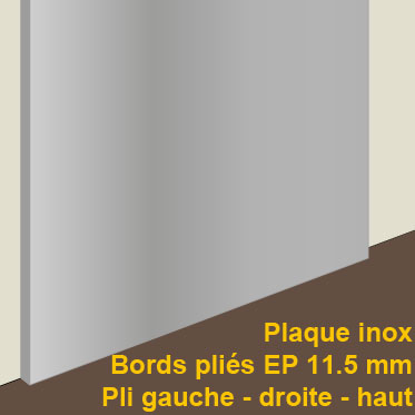 plaque inox avec bord pli�s