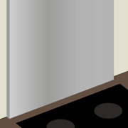 fond de hotte inox épais, avec bord pliés