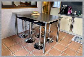 Table inox sur mesure