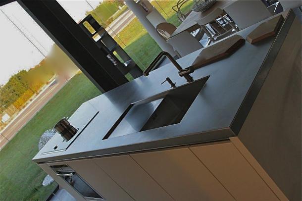 Cuisine inox - Plan de travail sur mesure - inox brossé - HOME-INOX