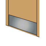 Protection bas de porte en inox brossé Protection bas de porte en inox brossé